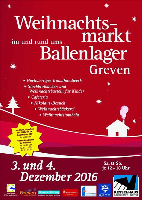 Plakat Weihnachtsmarkt Vorlage Neu Abenteuerkiste Greven E V Kinder L