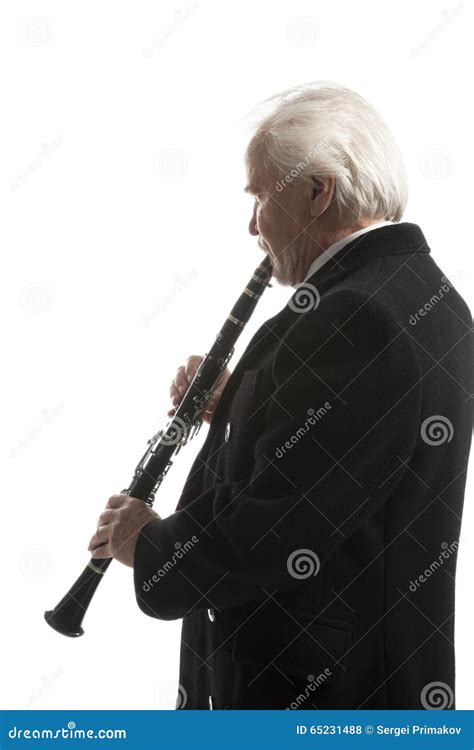 Man Playing Clarinet Stock Photo Image Of Musician Instrument 65231488