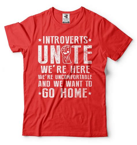 Introverts Unite Funny T Shirt Tee Shirts Funny Introvert Etsy