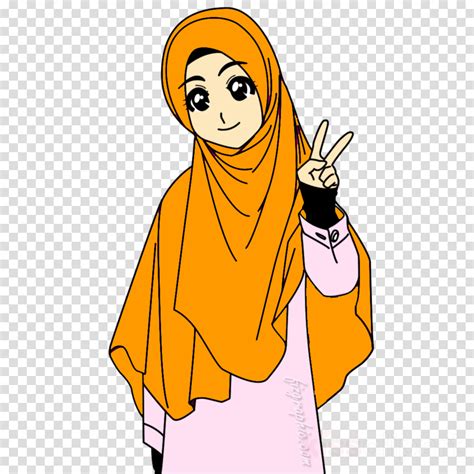 Hijab Cartoon Png Gambar Islami