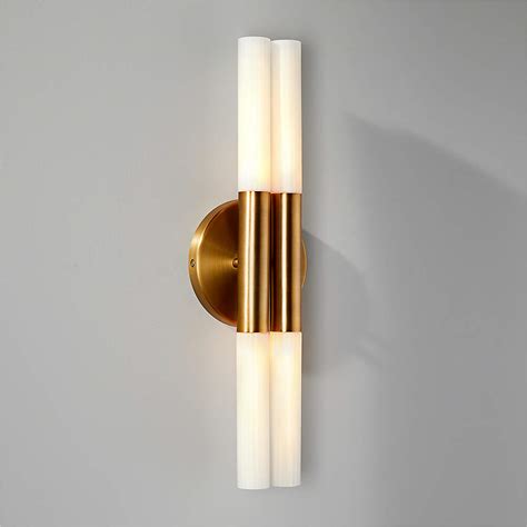 Bella Fluted Brass Wall Sconce Cb2 In 2021 Brass Wall Sconce