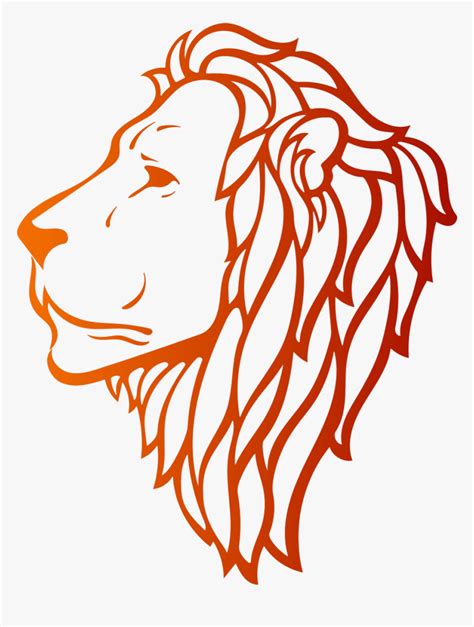Lion Drawing Side Face Drawing Lion Face Side View Hd Png Download