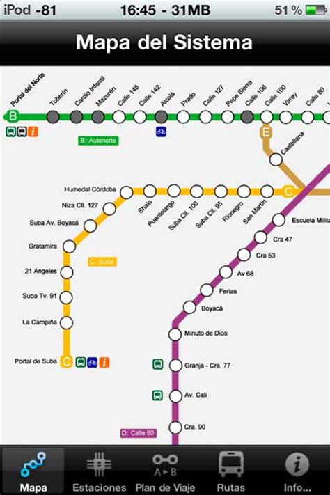 Mapa de transmilenio bogota gov co. Aplicación de Transmilenio para iPhone