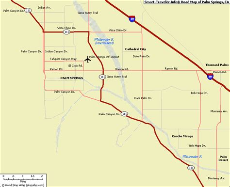 Palm Springs Map Free Printable Maps