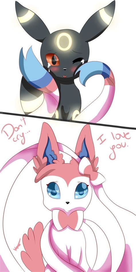 Umbreon And Sylveon Pokemon Eeveelutions Cute Pokemon Wallpaper