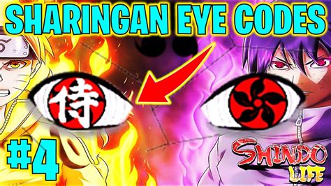 Shindo Life Sharingan Custom Eye Codes Youtube
