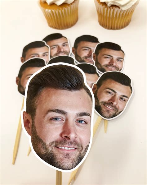 Custom Face Cupcake Toppers Birthday Party Cupcake Toppers Etsy