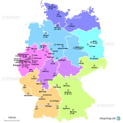 Grundwasserdaten online erläuterungen zur grundwassersituati. StepMap - Regionen in Deutschland - Landkarte für Deutschland