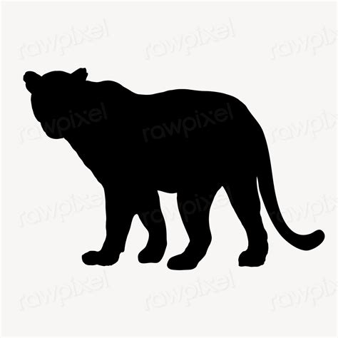 Tiger Silhouette Safari Animal Illustration Premium Vector Rawpixel