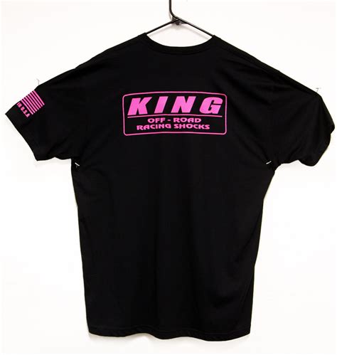 King Shocks Black Cvc Crew Tee W Hot Pink Logo King Shocks