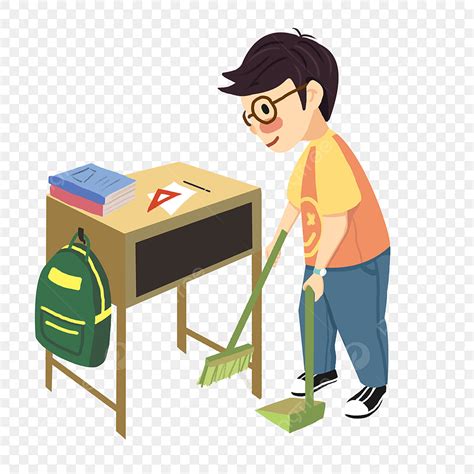 Cleaning Classrooms Clipart Vector School Season Student Clean