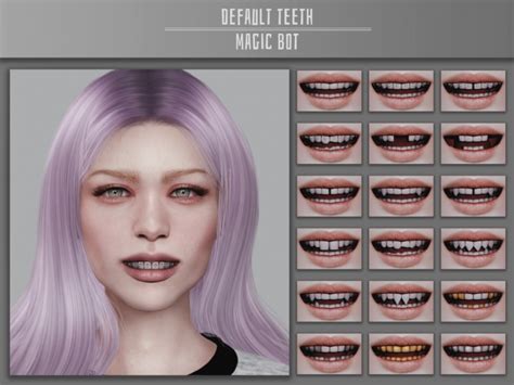 Default Teeth At Magic Bot Sims 4 Updates