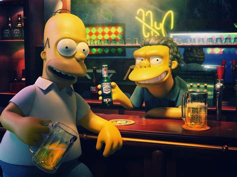 Moes Tavern Homer And Moe Hd Wallpapers Widescreen 1920x1440 3d