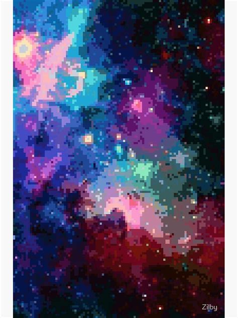 Pixel Psychedelic Nebula Art Print For Sale By Zilby Redbubble