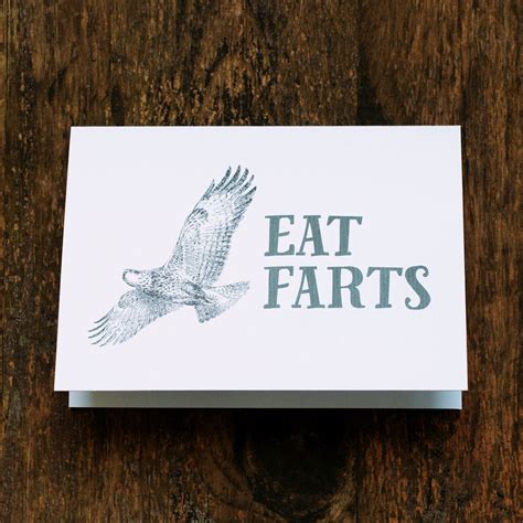 Eat Farts Greeting Card Effin Birds
