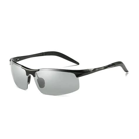brand photochromic sunglasses mens polarized discoloration goggle male aluminum magnesium anti