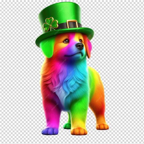 Premium PSD | Furry festivities 3d animal dressed for st patricks day