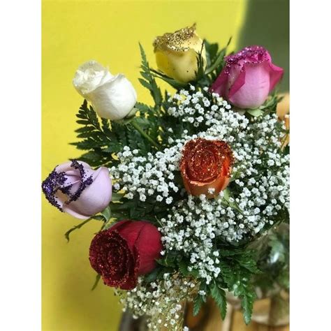 Half Dozen Glitter Roses Bismarck Florist Concrete Daisiez Local
