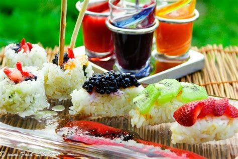 Vegan Food Like Fruit Sushi