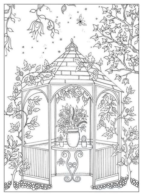 Secret garden coloring book 2. Coloring pages for adults: The Secret Garden, printable, free to download