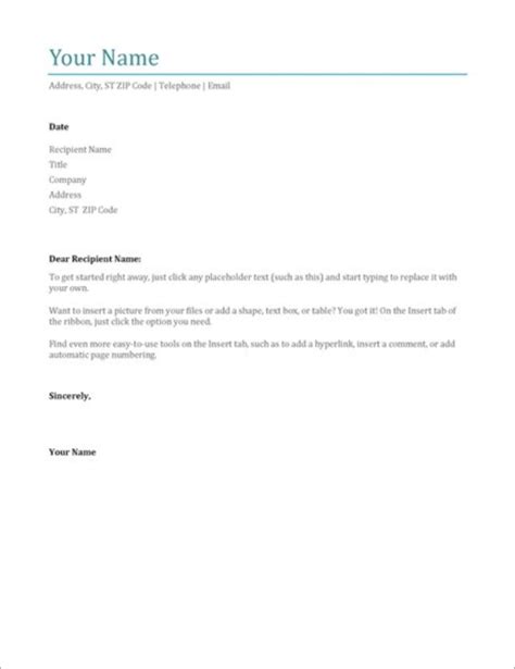 Free Cover Letter Template Download Word Lmkacake