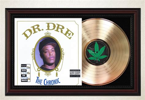 Dr Dre The Chronic Cherry Wood Gold Lp Record Sleeve Display M4