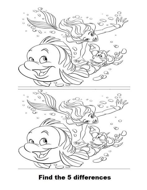 Printable Find 5 Differences Coloring Page Free Printable Coloring