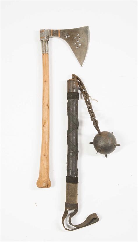 Lot Of Two Medieval Style Battle Weapons