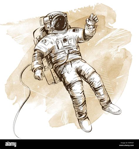 Astronauts In Art Sketch Sci Fi Lab