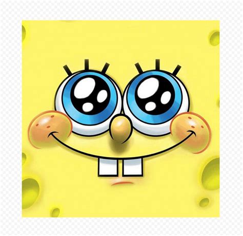 Hd Spongebob Square Face Excited Cartoon Character Png Citypng