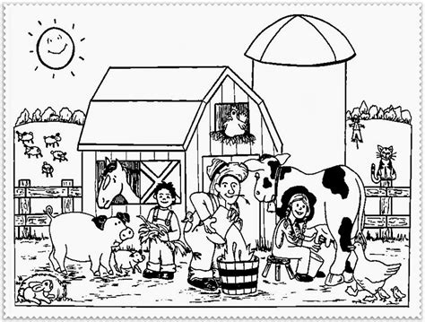 Farm Coloring Pages Sketch Coloring Page
