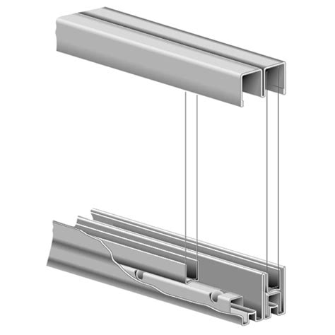 Roll Ezy Sliding Door Track Assembly Pack In Aluminum By Knape And Vogt