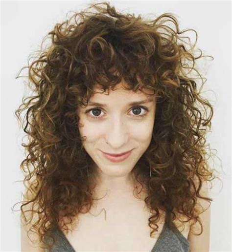15 Pretty Curly Hairstyles With Bangs Hairstyles And Haircuts 2016 2017
