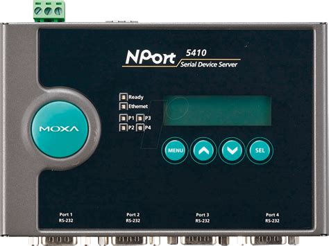 MOXA NPORT 5410: Geräteserver, 1x RJ45, 4x RS-232, DB9 bei reichelt elektronik