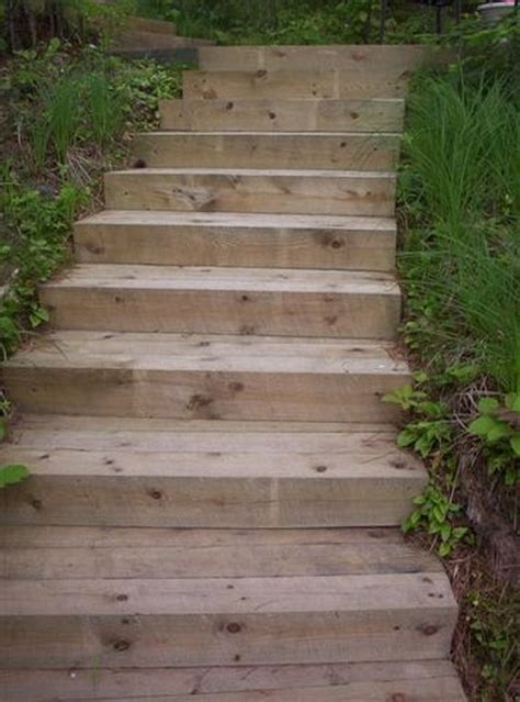 30 Wooden Diy Stairs Designs For Outdoor Landscape Stairs Landscape Design Garden Design