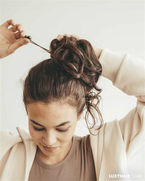 messy bun hair piece how to wear and style a clip in bun luxy® hair