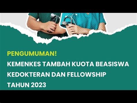 Beasiswa Kedokteran 2023 Kementerian Kesehatan RI Beasiswa Kedokteran