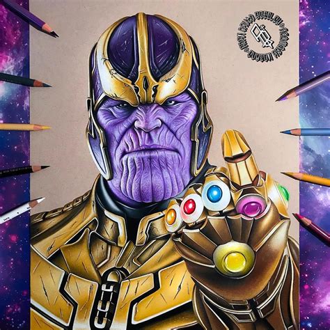 Thanos By Adam Bettley Realistic Drawings Cool Art Drawings Disney