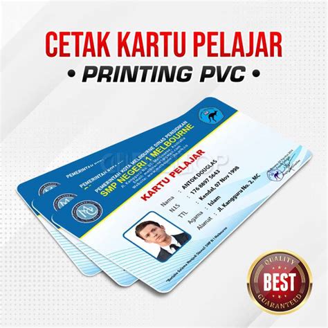 Jual Cetak Preprinted Id Card Custom Bahan Pvc Premium Kartu Pelajar