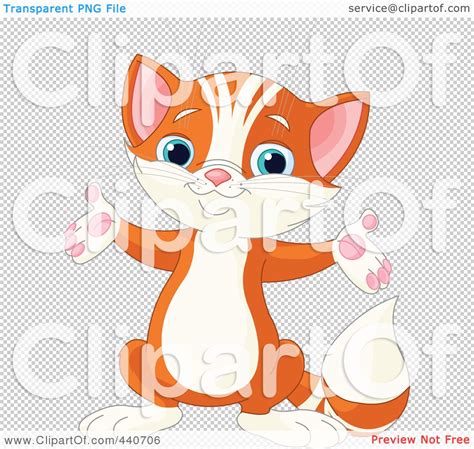 Royalty Free Rf Clip Art Illustration Of A Cute Orange Kitten Holding