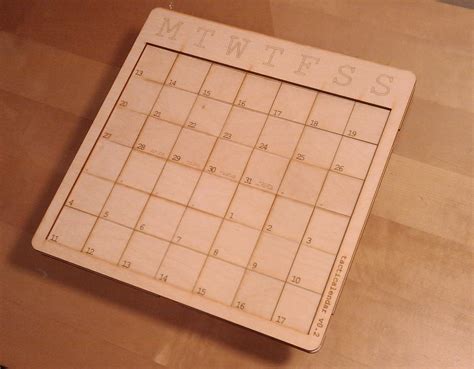 Perpetual Horizon Laser Cut Erasable Calendar 7 Steps With Pictures