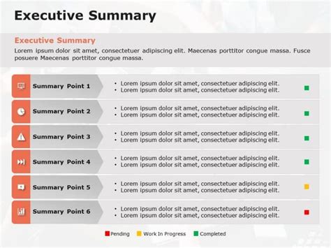 Powerpoint Executive Project Status Report Template