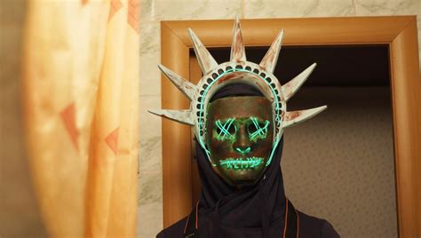 The Purge Liberty Mask Election Year Film Led Mask Purge Etsy