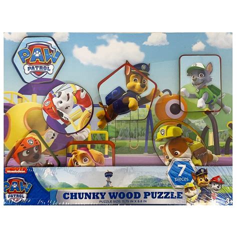 Paw Patrol Chunky Wood Puzzle Style Assorted Styles