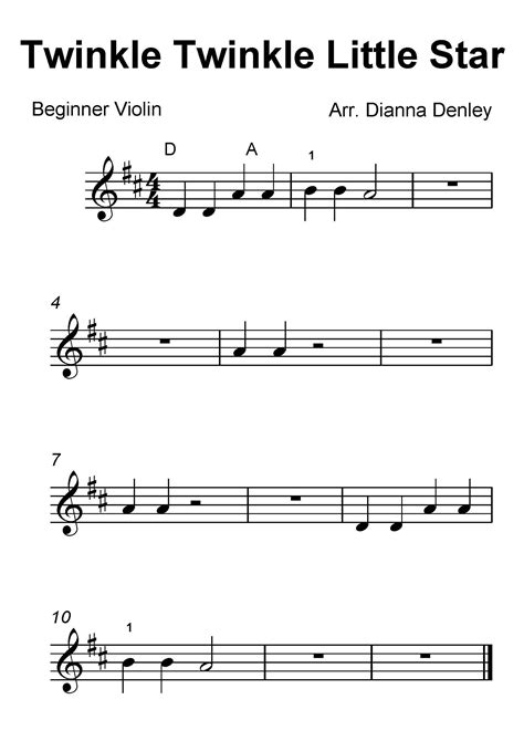 Beginner Violin Music Free Printable Printable Templates