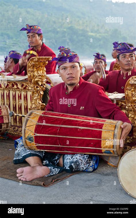 Traditional Balinese Musicians Performing In Tanah Ampo Padangbai