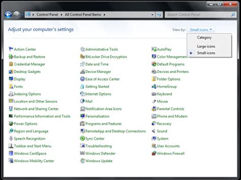 Windows 7 Control Panel Features Dummies