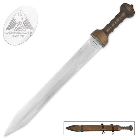 Condor Mainz Gladius Sword With Leather Wrapped Walnut Handle Budk