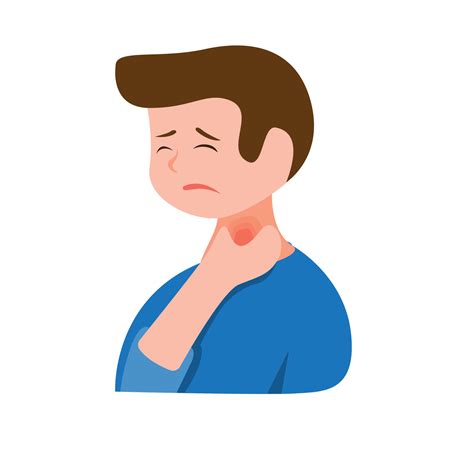 Hombre enfermo que sufre de dolor de garganta sujetándose el cuello
