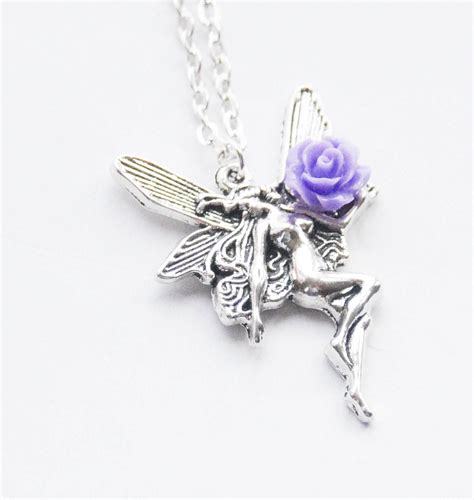 Fairy Necklace Faerie Necklace Silver Fairy Jewelry Silver